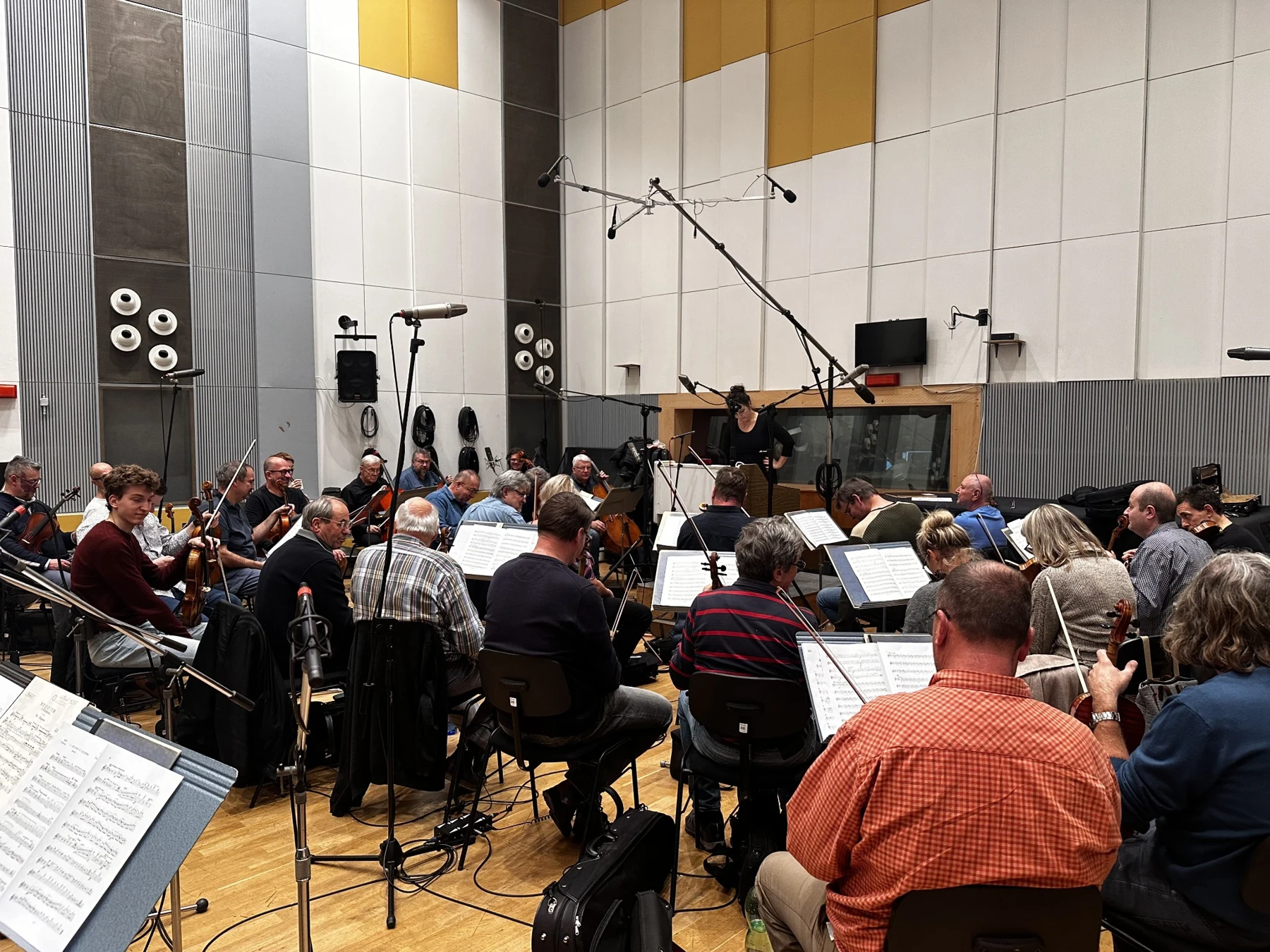 Orchestral recording session
