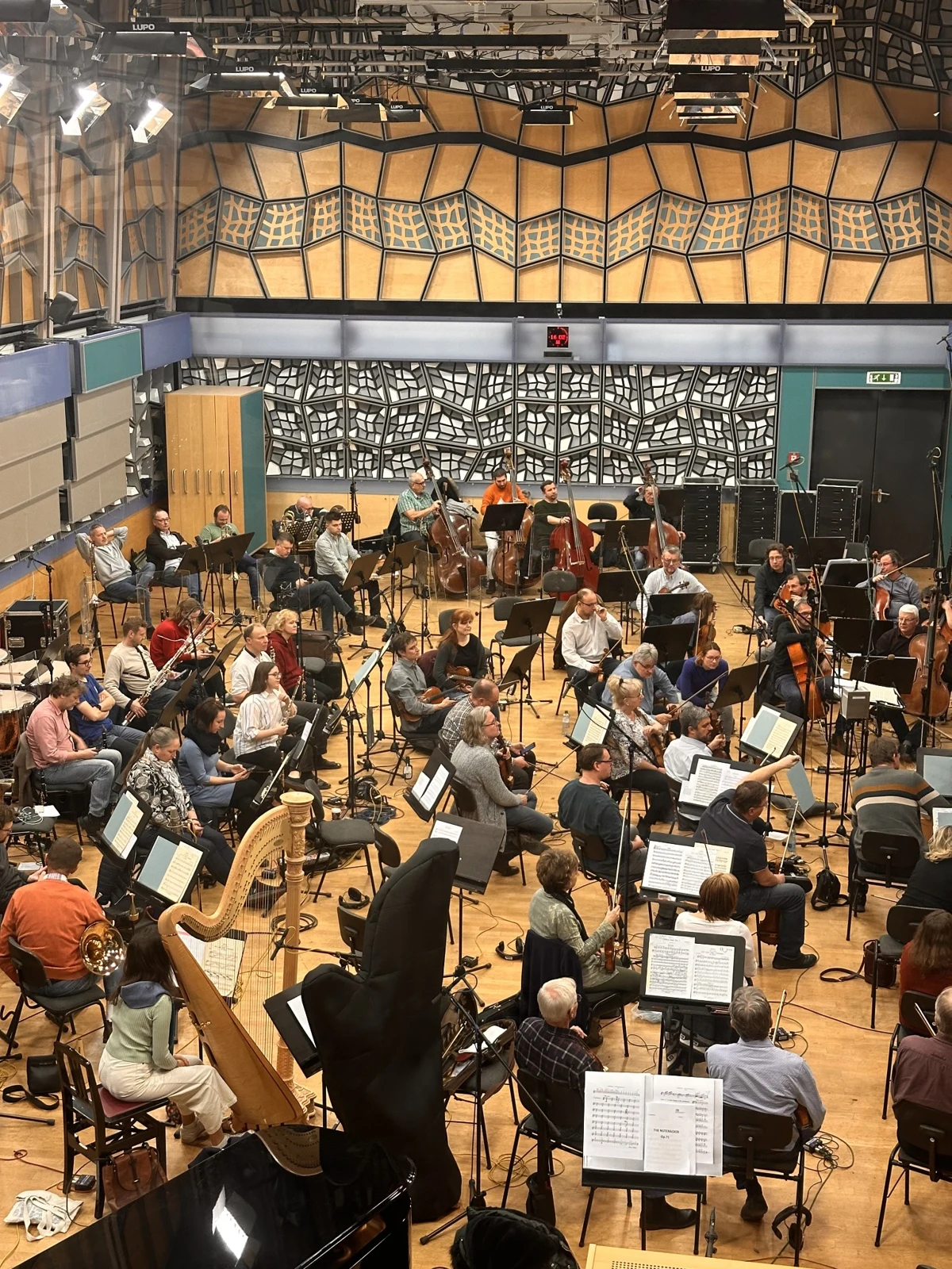 Orchestral session from the studio floor